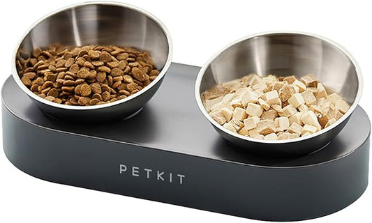 PETKIT CYBERTAIL - Stainless Steel Raised Bowl - Inclined Food and Feeding Bowls, Non-Slip, No Spill for Cats and Small Dogs