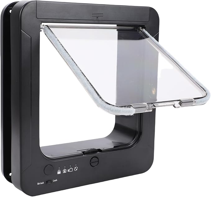 Vikye Electronic Pet Door, Automatic Sensing Smart Collar - Activated Dog or Cat Entry for Kitty Kittens, Easy Installation & Space - Saving Design