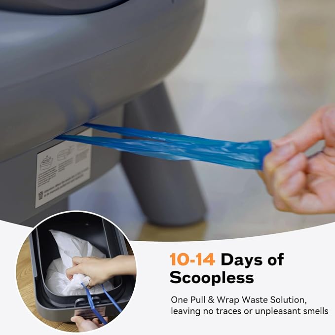 Replaced Trash Bags-3 Rolls, 60 Packs FEELNEEDY Cat Litter Box Waste Bag for S20-A Automatic Self-Cleaning Cat Litter Box