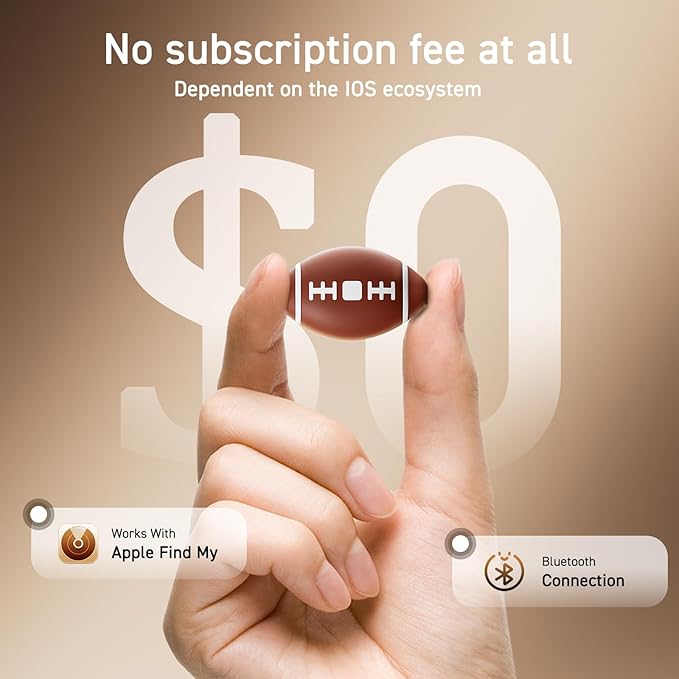 QDAN Dog Tracker, GPS Tracker for Dogs with Collar, Pet Tracker for Cat, Location Tracker, Smart Item Finder, No Charging, No Monthly Fee, IP67 Waterproof, Compatible for iOS Only