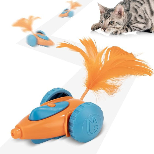 Migipaws cat Toy, Automatic Interactive Migicar Toy Like a Mouse, Intelligent Programme, Rechargeable Kitten Toy