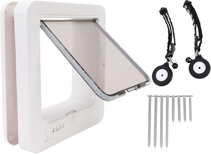 Yoidesu Smart Electronic Pet Door, Automatic Pet Door, Battery Powered Electronic Sensor Pet Door, Easy Installation & Space - Saving Design, Pet Operated, Quiet Operation