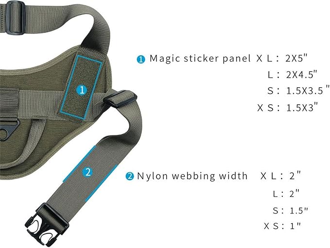 EXCELLENT ELITE SPANKER Tactical Dog Vest Training Military Patrol Service Dog Harness Easy Control Adjustable No-Pull Nylon Pet Harness with Handle for Small Medium Large Dogs(RGN-S)