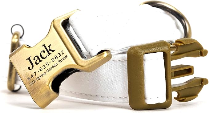 Personalized Dog Collar with Name and Phone Number Engraved,Adjustable Custom Puppy Collar,Organic Cotton Pet Collar for Small Medium Large Boy Girl Dogs