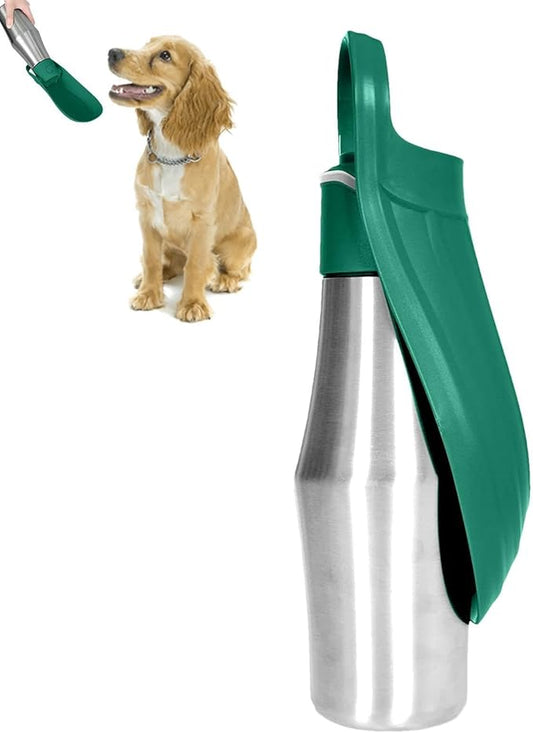 Puppy Water Bottle - 27oz Pet Hydration Bottle, Stainless Steel Portable Pet Bottle, Leak Proof Puppy Water Dispenser, Walking Dog Water Bottle, Dog Water Feeder Bottle for Outdoor Hiking Trips