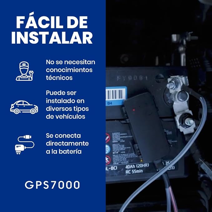 GPS7000-4G Hidden GPS Tracker for Vehicles | 90 Days of Service Included |Easy Self-Installation| After The 90 Days Included in The Service, You can Choose to Suscribe | No Hidden Fees