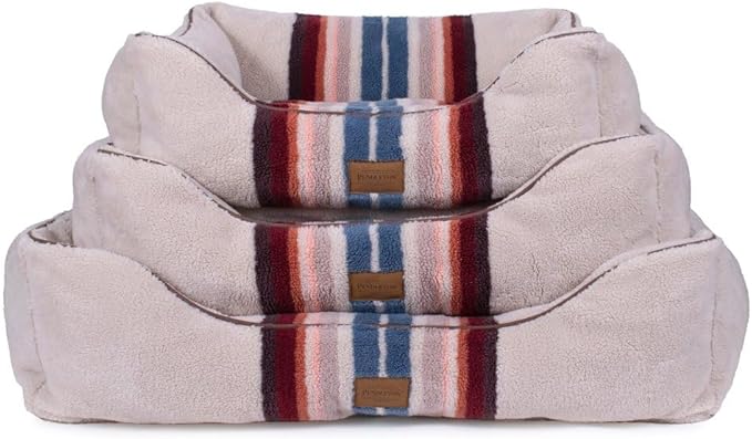Pendleton Berber Kuddler Dog Bed - Serape Rosewood, M