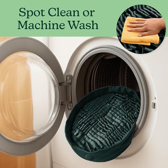 Reggie Stimulating Feeder Mat for Dogs | Slow Feeding Snuffle Mat to Reduce Speed Eating, Stress & Boredom | Dog Enrichment Toy for Mental Stimulation | Vet-Approved, Durable & Washable | Hunter Green