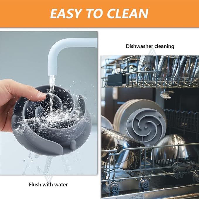 Slow Feeder Dog Bowls Insert, Animire Soft Silicone Slow Eating Dog Food Bowl for Small, Medium and Large Dogs, Compatible with Regular and Elevated Bowls