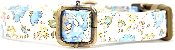 Personalized Dog Collar with Name and Phone Number Engraved,Adjustable Custom Puppy Collar,Organic Cotton Pet Collar for Small Medium Large Boy Girl Dogs