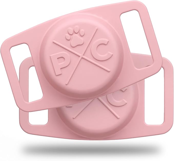 Pup Culture AirTag Collar (2 Pack) | Durable Dog AirTag Holder - Track Your Pet Using Apple AirTag Technology