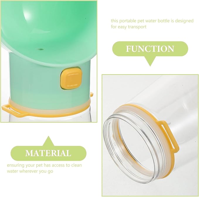 Portable Dog Water Bottle with One-Button Dispenser Generous Capacity Pet Drinking Water Cup for Outdoor Walking Hiking Travel Carry Hydration Feeder for Dogs and Cats