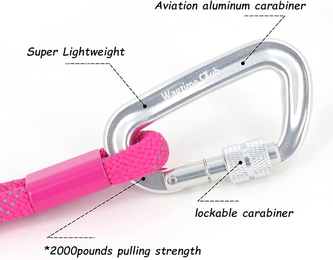 Twin Tails Leash Set - 5ft Double Handle Dog Leash and 4.5ft Lightweight Premium Rope Dog Leashes, Kid-Friendly Family Set, Reflective Pet Leashes for Small Medium and Large Dogs