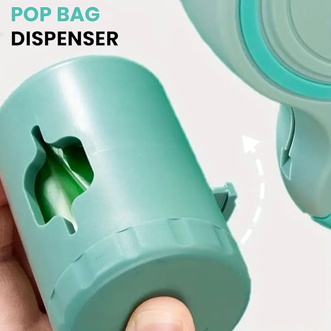 Retractable Dog Fancy Leash with Flashlight and Dispenser, 16 ft Dog Retractable Leash is Perfect for Safe and Comfortable Walking with Your Pet - Suitable for Dogs - Green