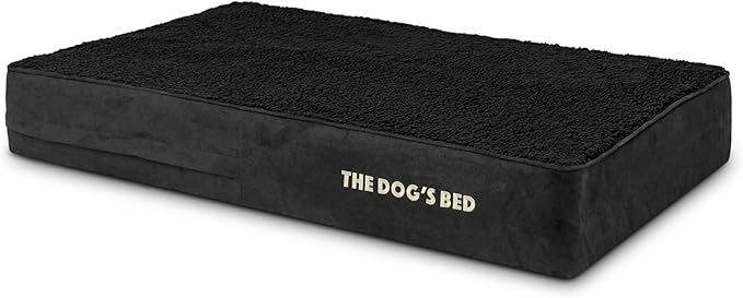 The Dog’s Bed Orthopedic Memory Foam Dog Bed, XXL Black Plush, Pain Relief for Arthritis, Hip & Elbow Dysplasia, Post Surgery, Lameness, Supportive, Waterproof Washable Cover, Veterinary Approved