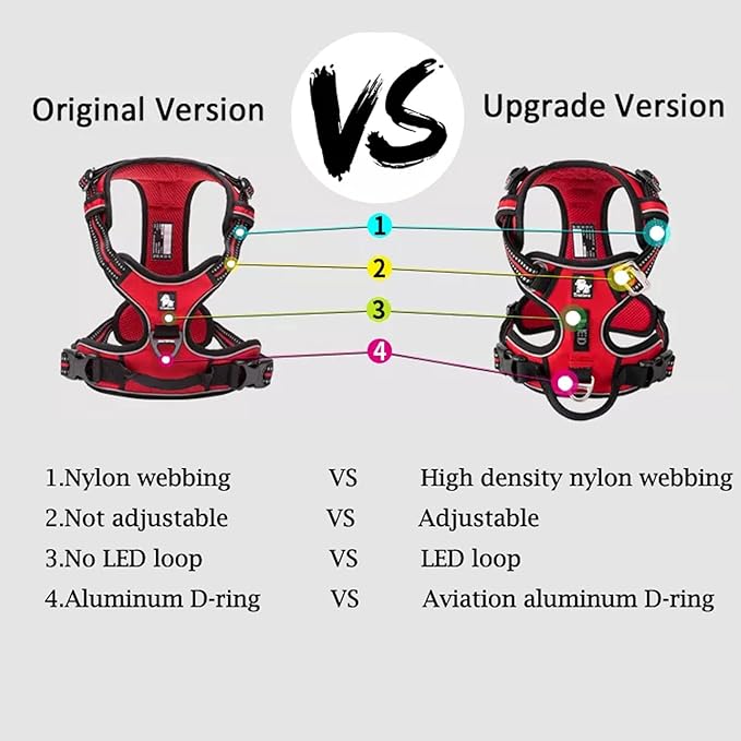 TRUE LOVE Dog Harness No Pull Nylon Reflective Pet Harness Adjustable Comfortable Control Step-in Brilliant Colors Truelove TLH56512 XS