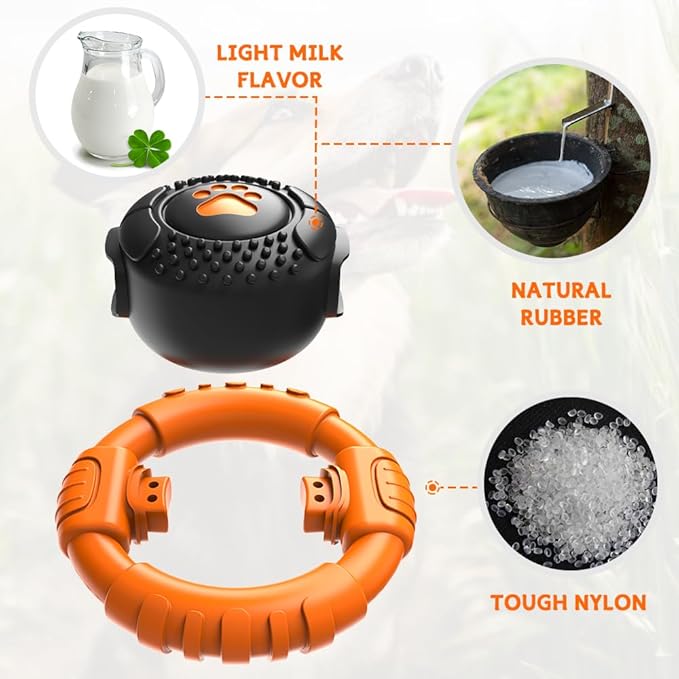Dog Toys for Aggressive Chewers Large Medium Small Breed Indestructible Durable Tough Dog Chew Toys to Keep Them Busy Nylon Rubber Interactive Dog Toys