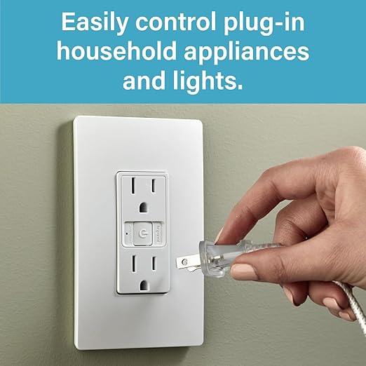Legrand Radiant® Wi-Fi Matter Smart Outlet 15A, Effortless Setup, Enhanced Compatibility with Apple HomeKit, Google Home, Alexa & SmartThings, Easy Wi-Fi Connectivity with Matter, Pack of 1