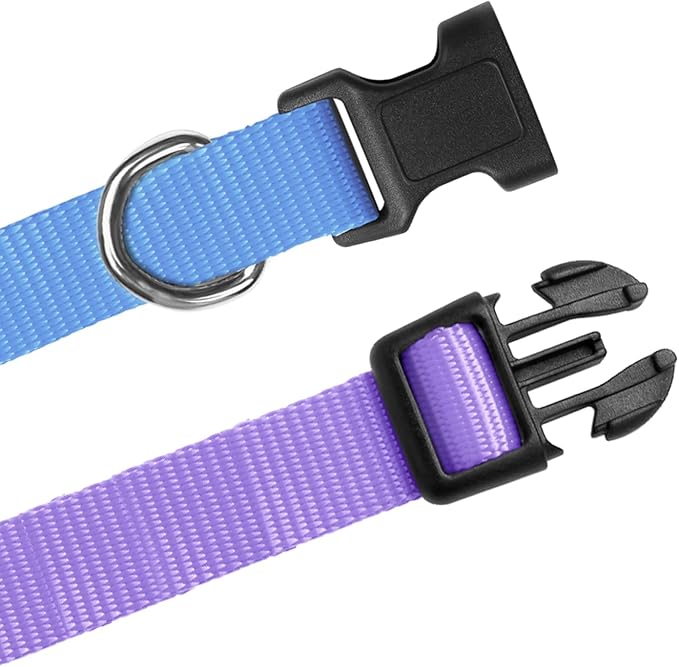 Replacement Collar for Shock Collar, Stylish & Comfortable Nylon Dog Collar with Quick Release Buckle, Compatible with PetSafe Bousnic Sportdog Garmin Ecollar Replacement Strap (Purple & Blue)