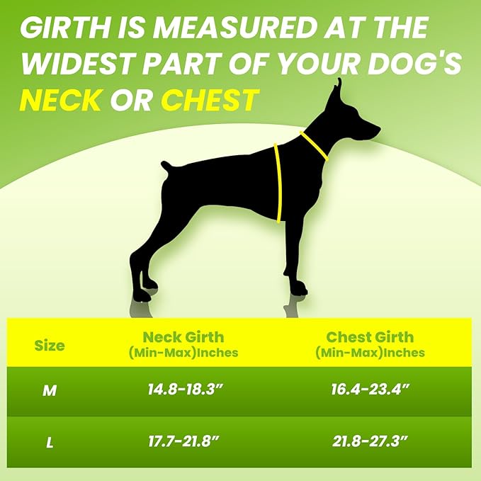 Black No Pull Adjustable Reflective Breathable Heavy Duty Dog Vest Harness for Medium Large Dogs with Quick Release Buckles Soft Padded Handle & Metal Front Back Clip for Walking Training, L