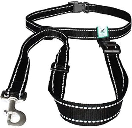 Caldwell's Pet Supply Co. Hands-Free Dog Leash, Adjustable Waist Leash for Dog Walking, Non-Bungee, Hands Free Harness, Durable and Versatile Waist Belt Leashes, Cross Body for Dogs (26" - 47")