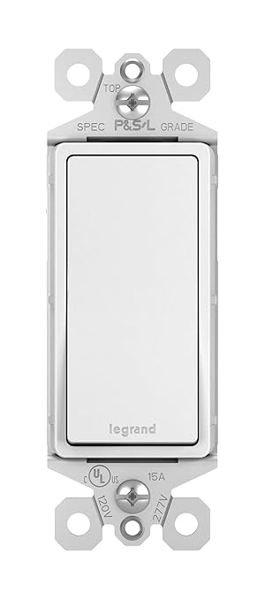 Legrand Radiant 15 Amp Decorator Duplex Outlet, Rocker Wall Switch Single Pole & 3-Way Light Switches