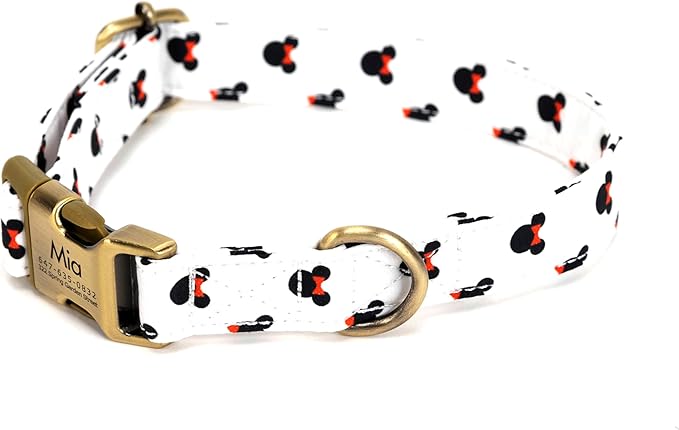 Personalized Dog Collar with Name and Phone Number Engraved,Adjustable Custom Puppy Collar,Organic Cotton Pet Collar for Small Medium Large Boy Girl Dogs