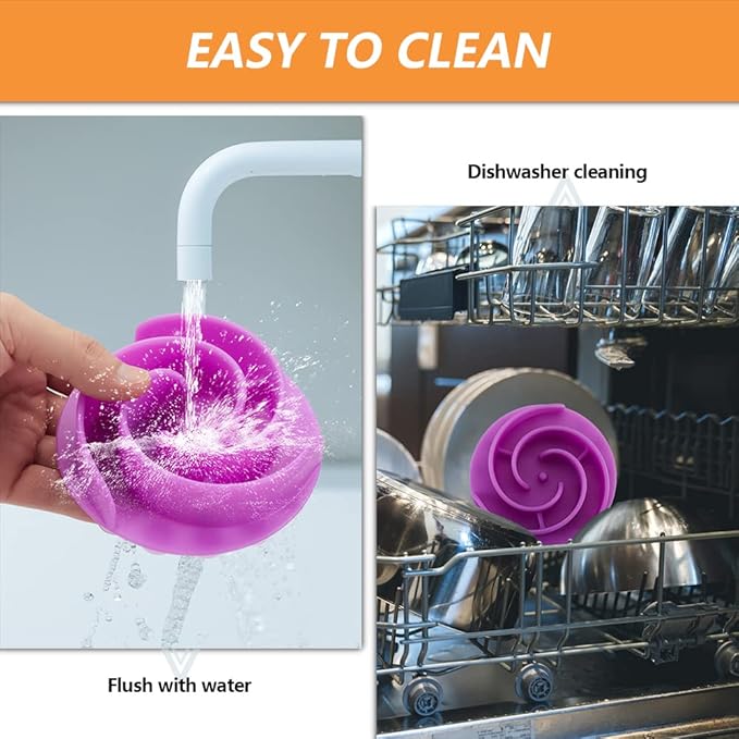 Slow Feeder Dog Bowls Insert, Animire Soft Silicone Slow Eating Dog Food Bowl for Small, Medium and Large Dogs, Compatible with Regular and Elevated Bowls