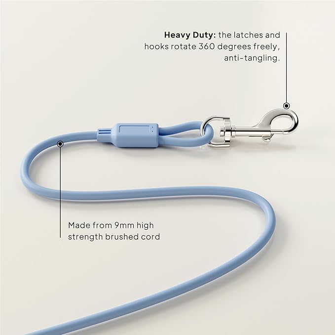 Twoear Hands Free Dog Leash Crossbody for Small, Medium & Large Dogs, 8ft Waterproof Waist Leash for Walking, Running & Hiking