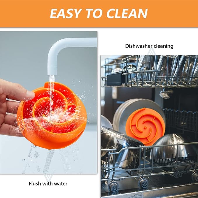 Slow Feeder Dog Bowls Insert, Animire Soft Silicone Slow Eating Dog Food Bowl for Small, Medium and Large Dogs, Compatible with Regular and Elevated Bowls