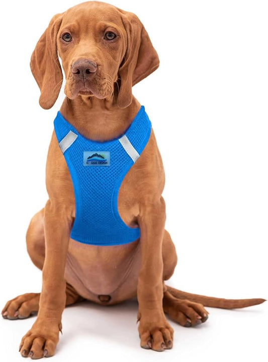 Doggie Design Dog Harness - No Choke Dog Harness, Dog Vest, Mesh Polyester, Pet Harness, Simple Design, Harness for Dog - Cobalt Blue, 2X/3XL