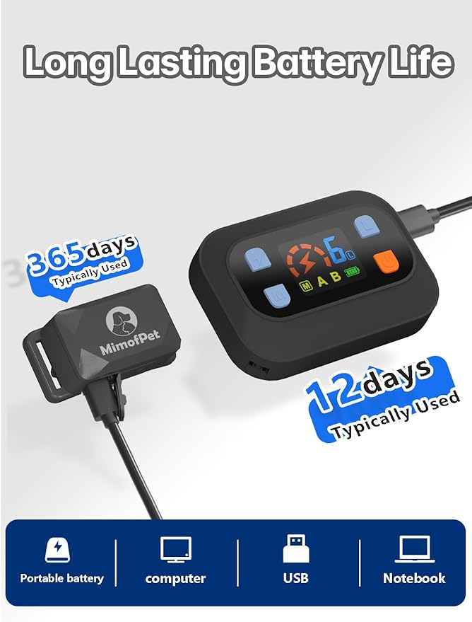 MIMOFPET Wireless Pet Barrier - Indoor Outdoor Waterproof Barrier with Adjustable Range up to 8.2 ft,Adjustable Safe Static Intensity, Rechargeable Boundary System for Dogs (Wireless Barrier System)