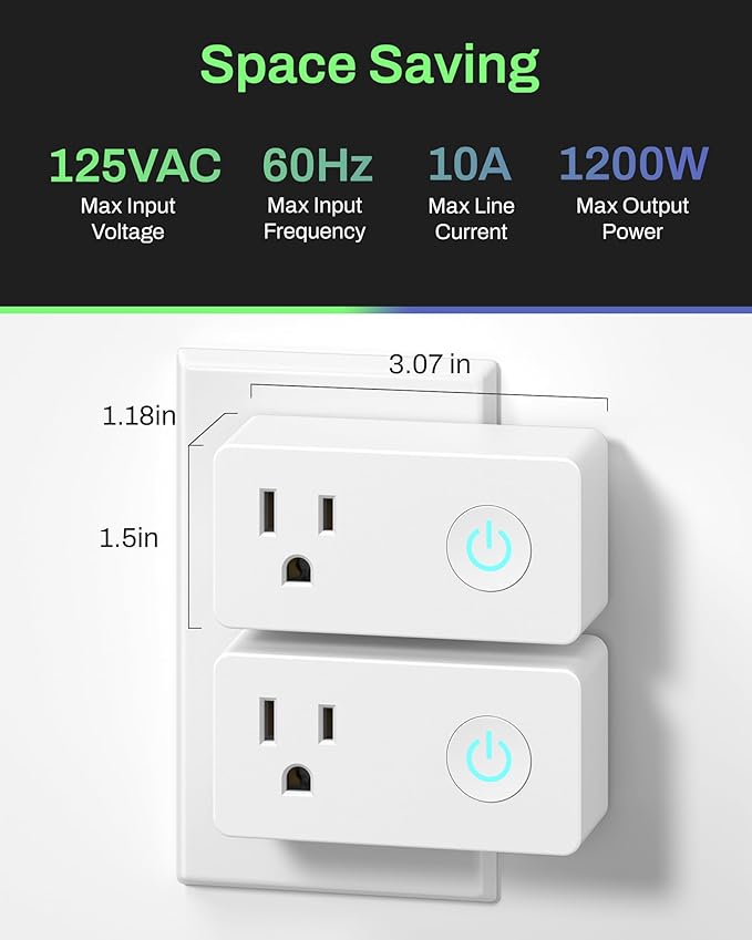 BN-LINK WiFi & Bluetooth Smart Plug, Heavy Duty Smart Timer Outlet Works with Alexa & Google Home Assistant, Remote & Group Control, No Hub Required, ETL & FCC Certified, 2.4GHz WiFi Only, 4 Pack