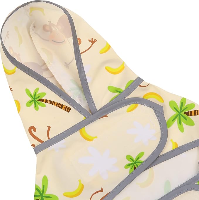 Dog Raincoats for Large Dogs Waterproof Hooded Rain Jacket with Reflective Strips Leash Hole & Poncho Adjustable Fit (Monkey,XXL)