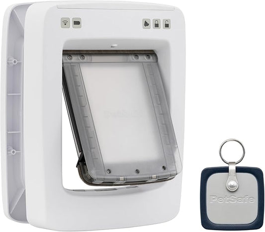 SmartDoor™ Never Rust Connected Pet Door, Dog and Cat, Selective Entry and Exit, App Enabled Pet Door, Smart Device, Smartphone Controlled, Customize Schedule, Multiple Pets, Medium