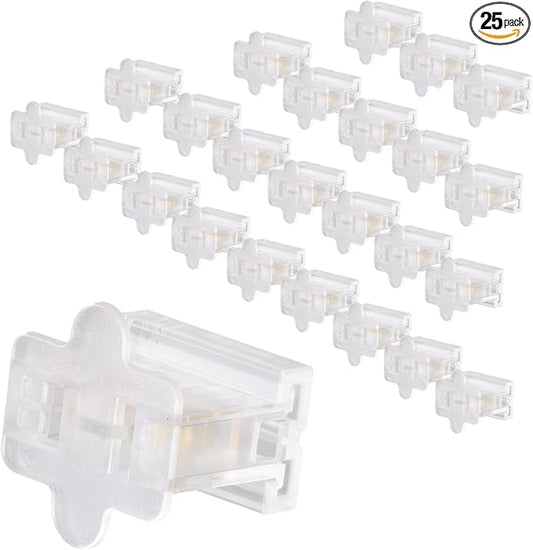 SPT-2 Female Zip Christmas Plugs - Electric Plug - 25pack Transparency