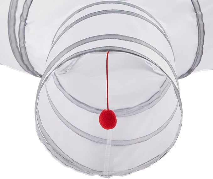 Cat Tunnels for Indoor Cats 3 Way Play Toy Kitty Tunnel Peek Hole Toy with Ball for Cat Tube Fun for Rabbits Kittens and Dogs