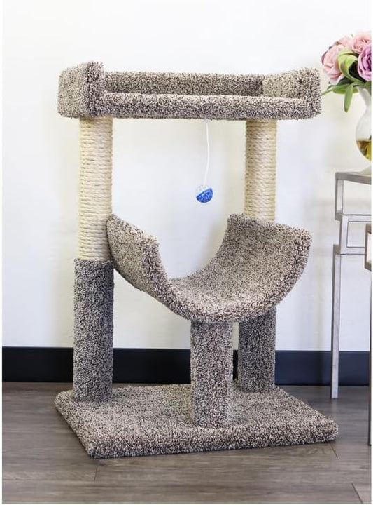 Cat Window Perch - Large Indoor Cat Tree 30" High - Tan