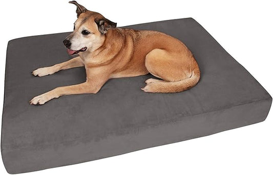 Barker Beds Giant Orthopedic Dog Bed - 7" Memory Foam Mattress - 100-300 lbs - Joint Pain & Arthritis Support - Vet Recommended, Washable Cover - Made in USA - 60"x48"x7" - Charcoal