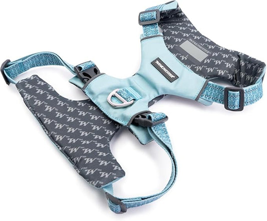 Winchester Pet No-Pull Adjustable Soft Padded Dog Vest Harness with Reflective Stitching, Aqua Haze, Extra Large