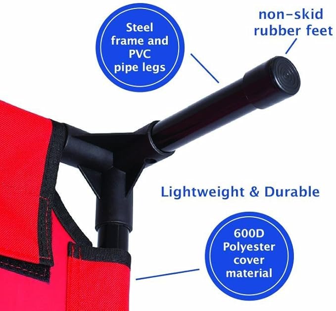 Internet's Best Dog Cot | 30 x 24.5 | Elevated Dog Bed | Cool Breathable Mesh | Indoor or Outdoor Use | Medium | Red