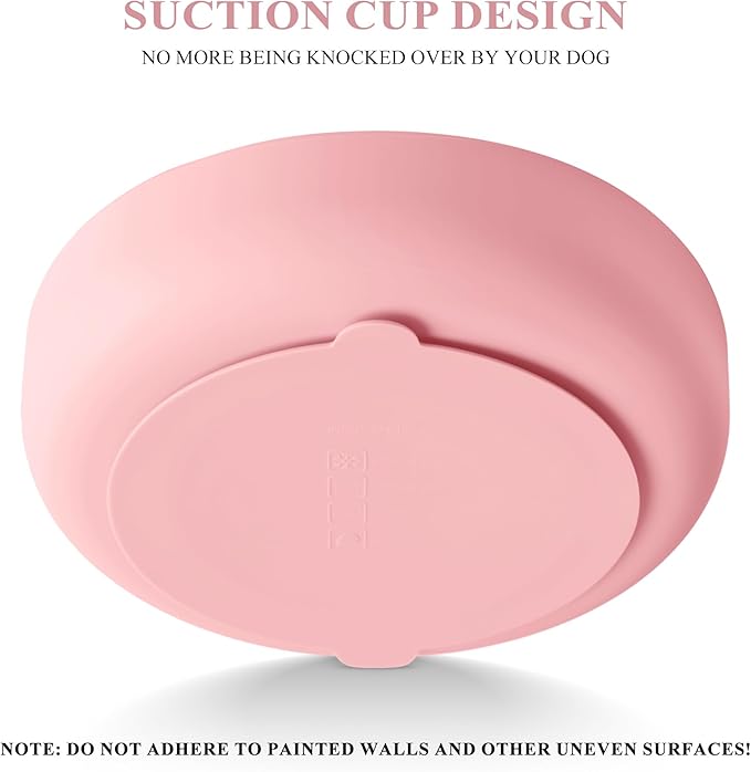 Coomazy Extra Large Slow Feeder Bowl, Silicone Dog Bowl with Suction Cups, Slow Feeder & Non-Slip Design, Boredom and Anxiety Reducer, Suitable for Large Dogs, Pink