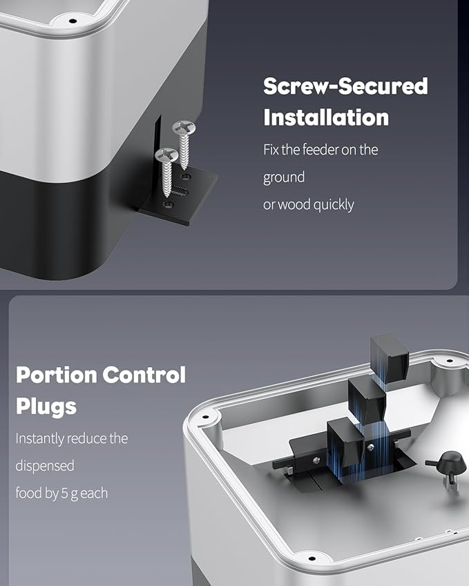 Pawfly Automatic Fish Feeder - Large Capacity Vacation Timer, Moisture-Proof Outdoor Koi Fish Feeder, Battery Powered