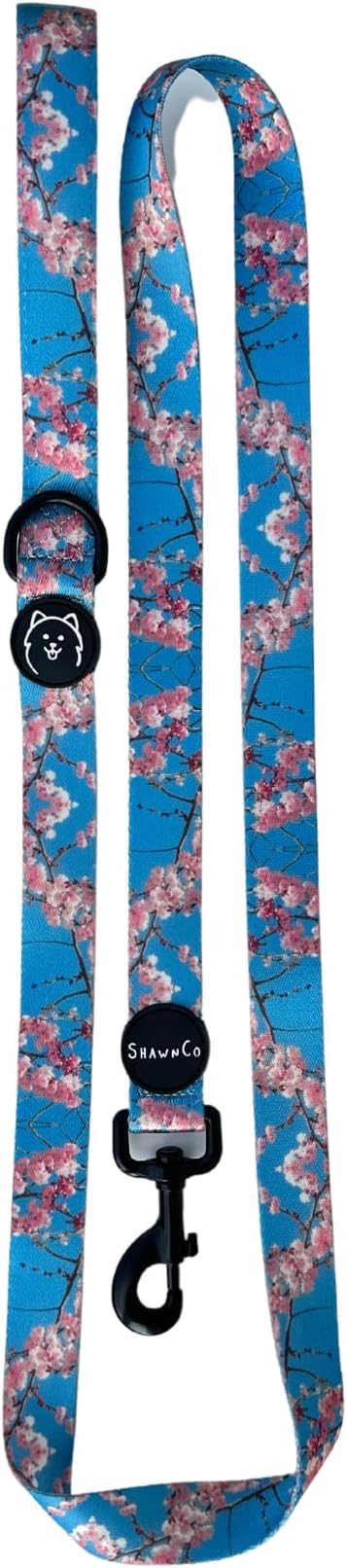 ShawnCo Dream Walk Dog Leash- Premium, Nylon Pet Leash with Soft Neoprene Handle for Small, Medium and Large Dogs (Freckle's Garden, Small)