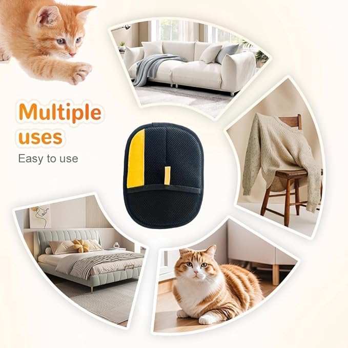 Cat and Dog Specific pet Hair Remover, pet hairRemoval Gloves, Suitable for pet Hair Removal Tools on Sofas, Carpets, Clothes, and Bedding