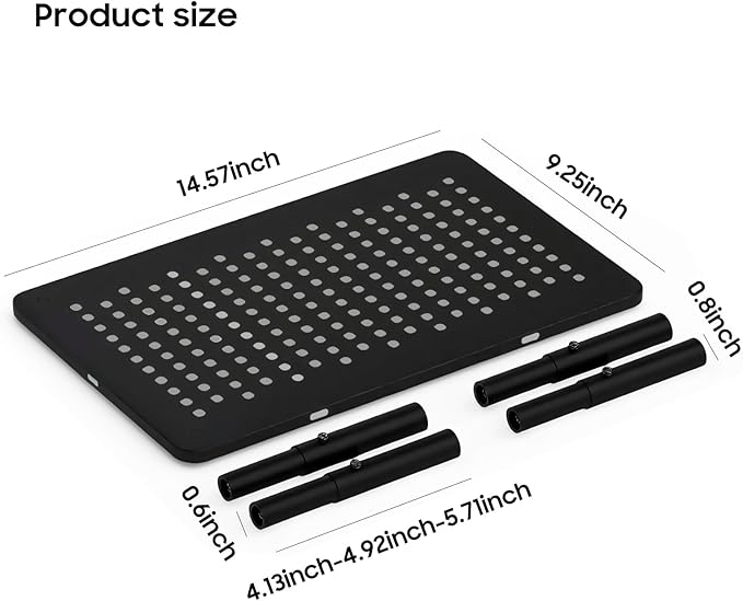 ‌Adjustable Automatic Cat Feeder Stand - Non-Slip Elevated Holder for Cats/Puppies, Fits Most Automatic Feeders & Water Dispensers, Black(Holder ONLY)