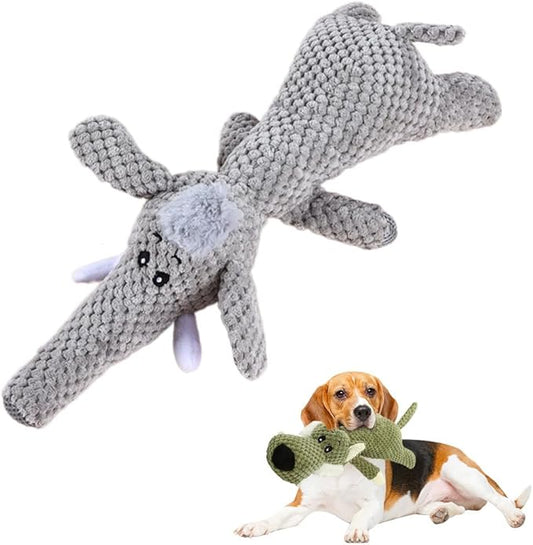 Indestructible Dog Toys,2026 New Dogs Plush Toy for Aggressive Chewers,Stuffed Toys Dogs Squeaky Durable Chew Toy for Indoor Pups Teething (Eleplant)