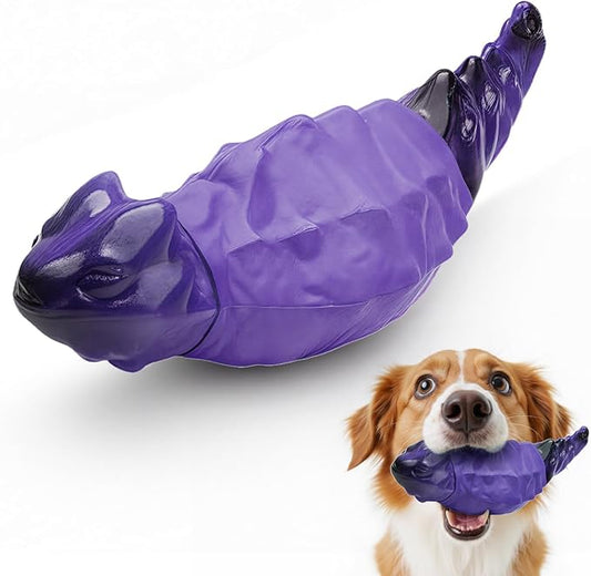 Dog Chew Toys for Aggressive Chewers, Indestructible Lizard Shape Tough Dog Toy with Natural Scents, Durable Chew Bones to Keep Large Dogs Busy, for Super Chewers 20-80Lbs - Peanuts