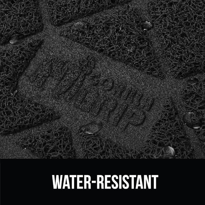 GORILLA GRIP Cat Litter Box Mat, 35x23 2 Pack, Water Resistant, US Designed Kitty Litter Trapping Mats, Easy to Clean Scatter Control, Less Mess and Clean Floors, Kitten Supplies for Indoor Cats Black