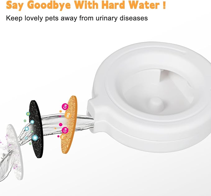 RIZZARI Dog Water Bowl Dispenser: 5L Gravity Black Automatic Stainless Steel Drinking Feeder with Filter for Dogs and Cats